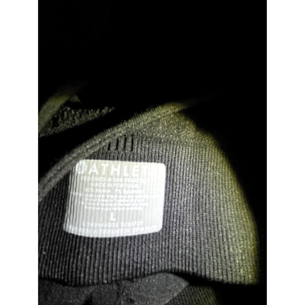 Women's Athleta Exercise Black Top Criss Cross Spaghetti Straps Large - Picture 3 of 5